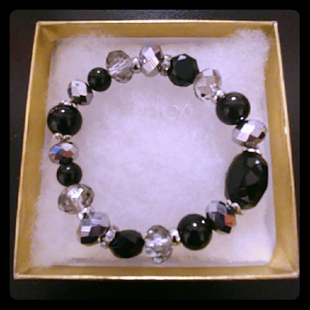 🔥CLEARANCE! Midnight Crystal Metallic Bracelet